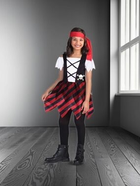 Ahoy Adorable Girl Pirate Costume Dress Versatile Cosplay Playdate Holiday Gift